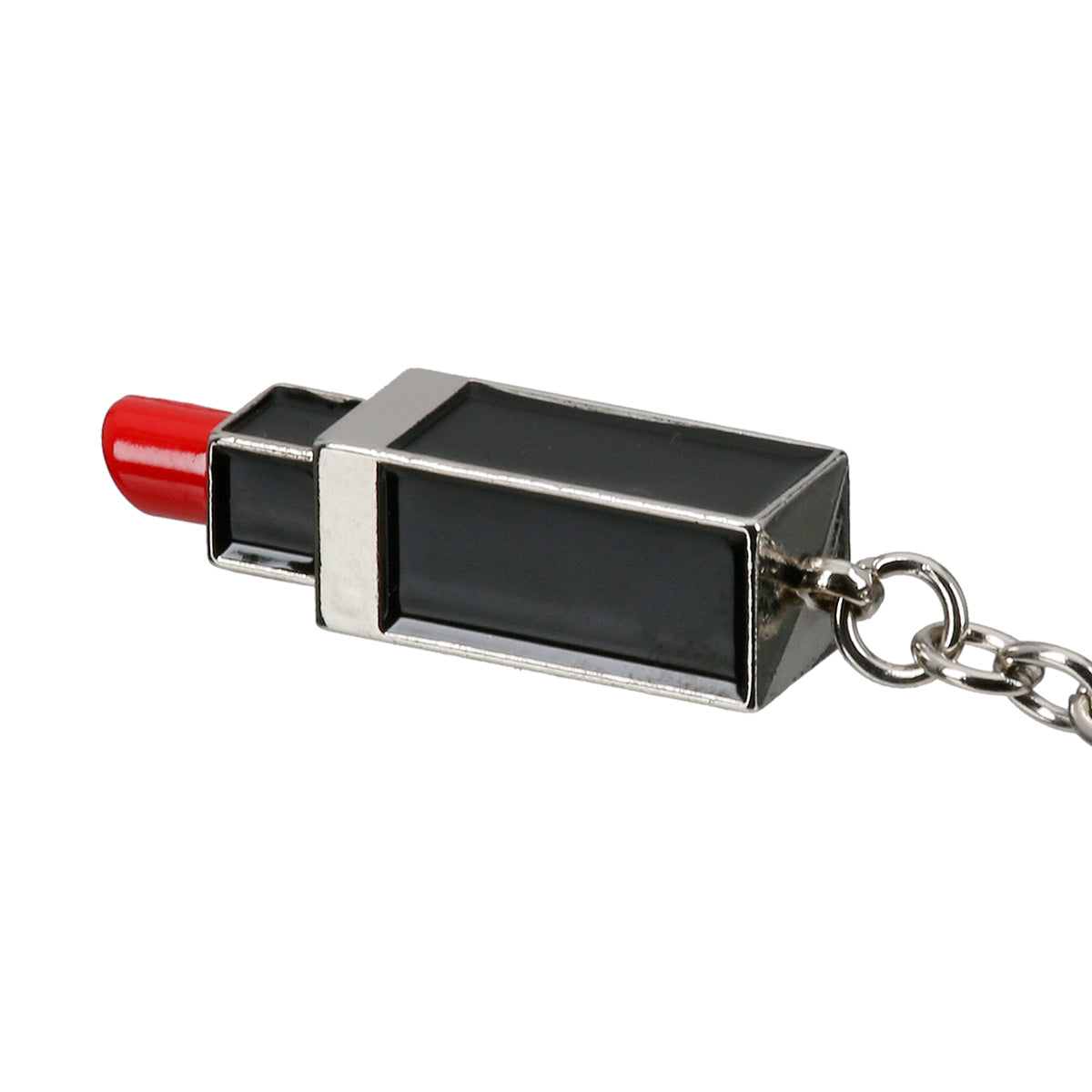 Gilde Key Ring Lipstick Mouth L featuring a lipstick-shaped keychain in metallic finish and detailed mouth design.