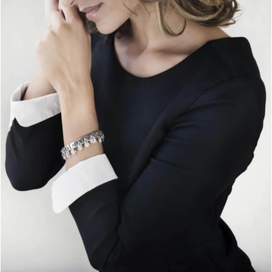 Silver Pisces zodiac charm by Nomination, featuring detailed fish design on a sleek silver finish.