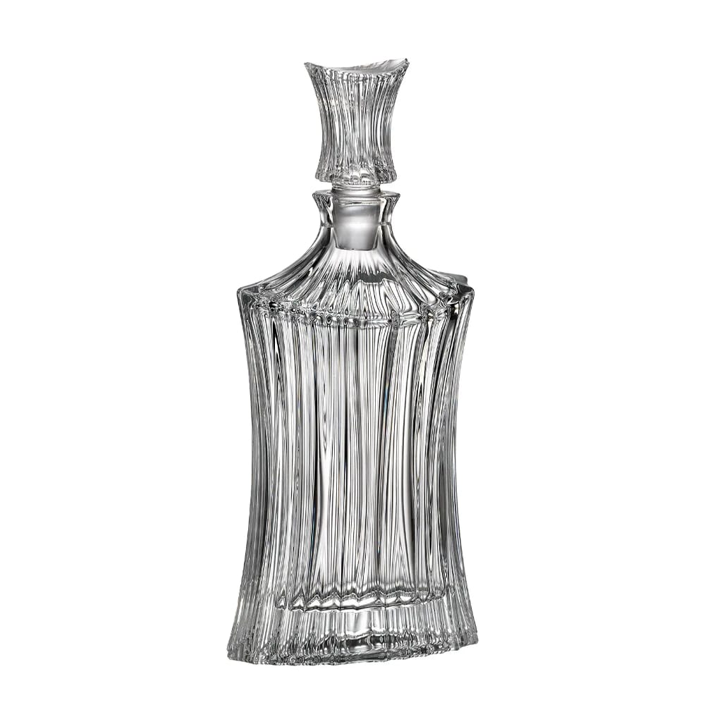 Bohemia Crystal Orcan decanter with intricate cut glass design and elegant stopper for storing and serving spirits.