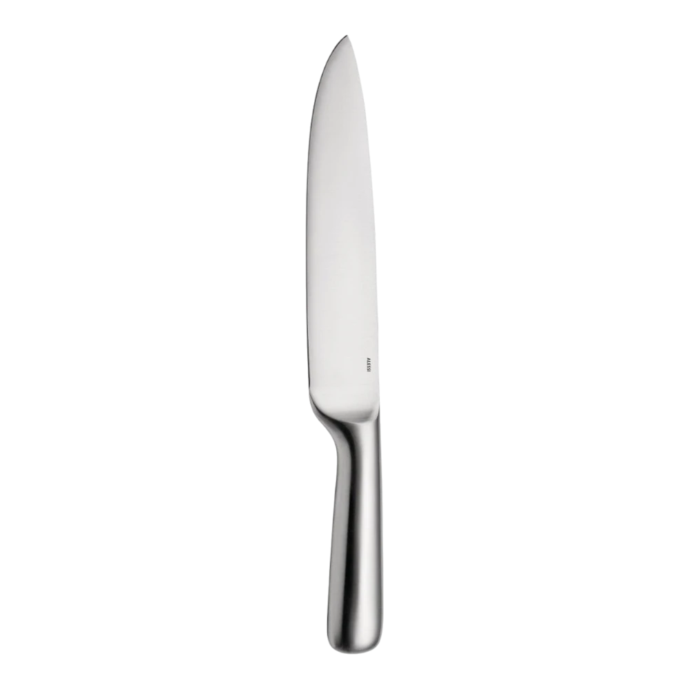 Alessi Mami kitchen knife with stainless steel blade and ergonomic handle for precise slicing and chopping.