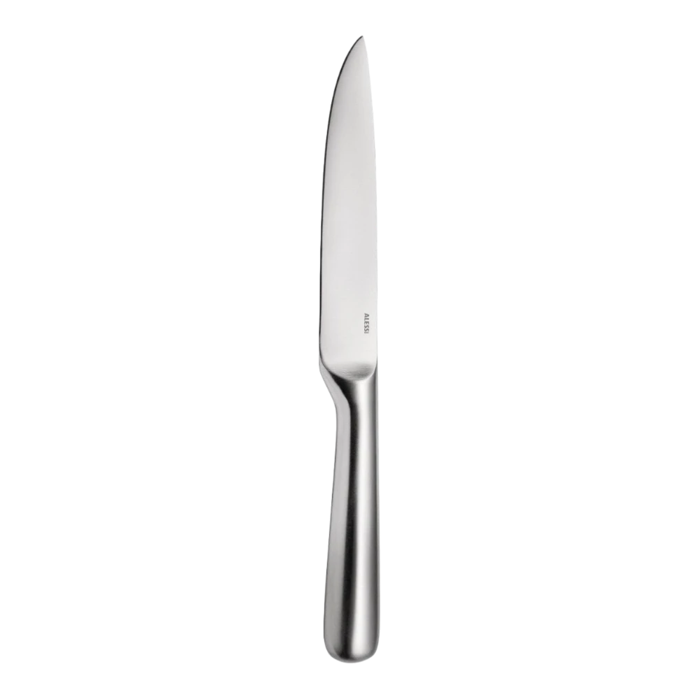 Alessi Mami multi-purpose knife with ergonomic handle and stainless steel blade for versatile kitchen use.