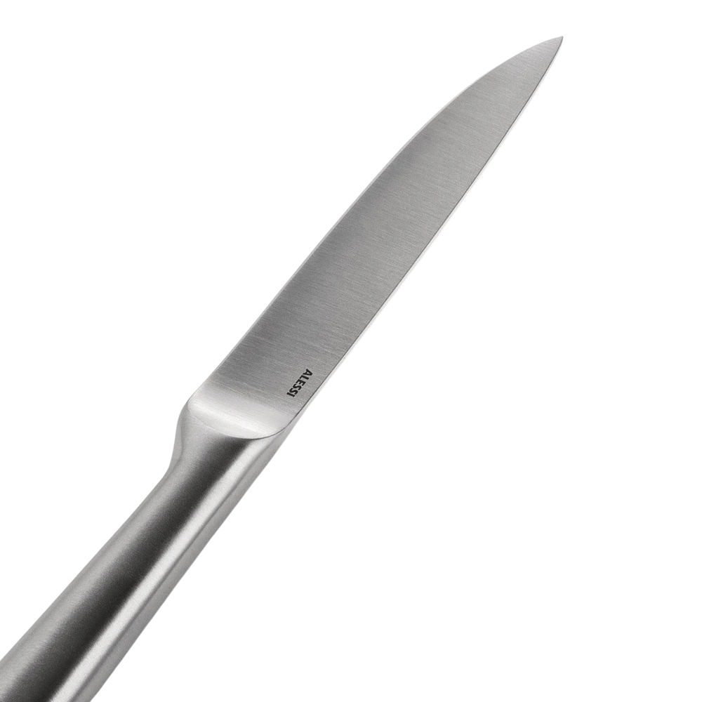Alessi Mami multi-purpose knife with ergonomic handle and stainless steel blade, ideal for versatile kitchen tasks