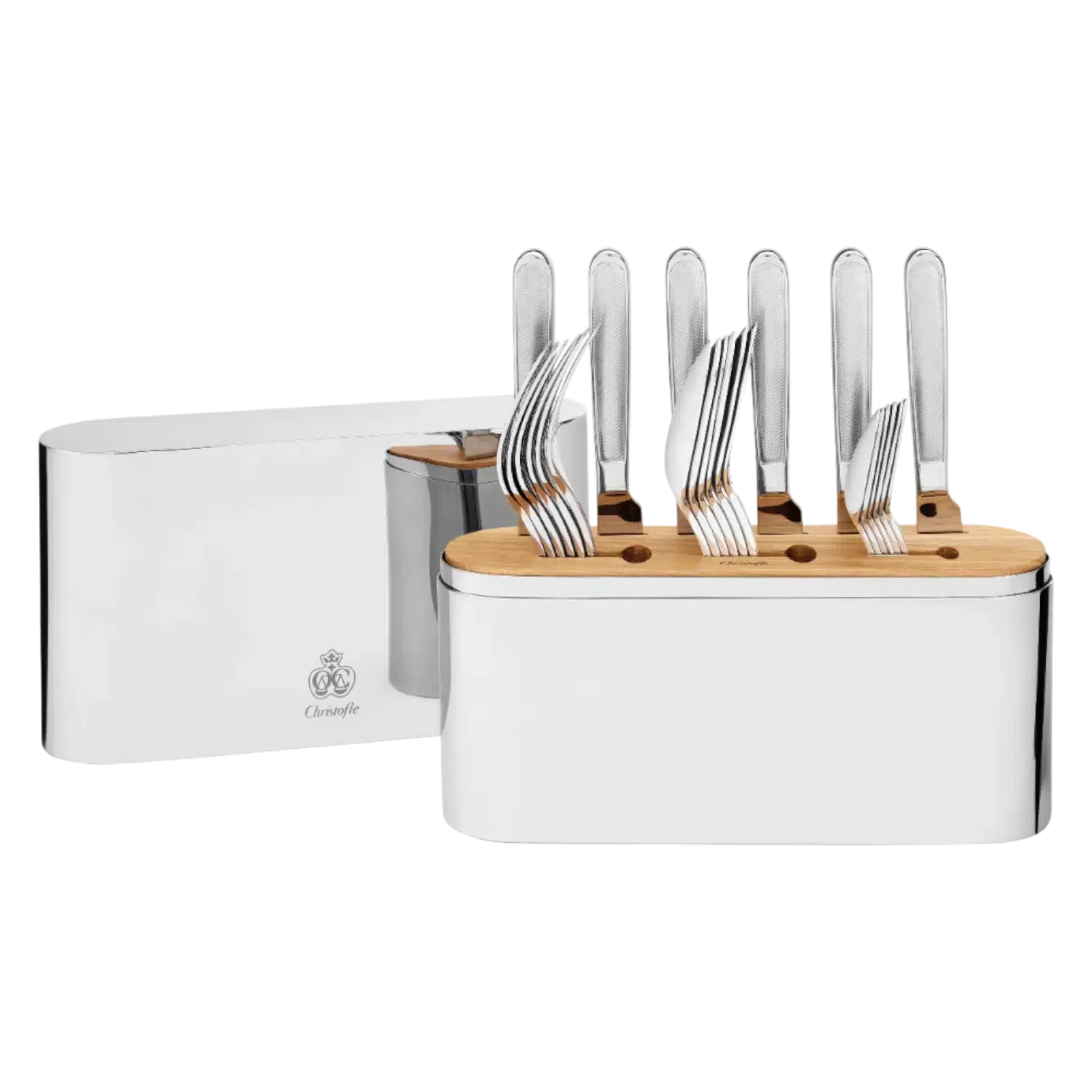 christofle3種2組セット Christofle Concorde Stainless Steel 24 Piece Set – Spilhaus