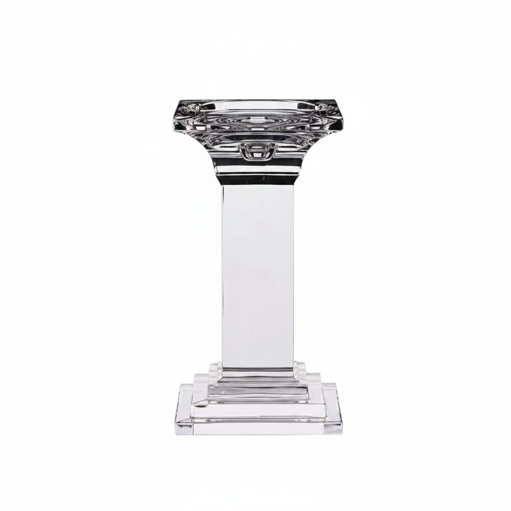 Kolglass Julia single candlestick holder, 18cm tall, with a classic glass design for elegant candle display.