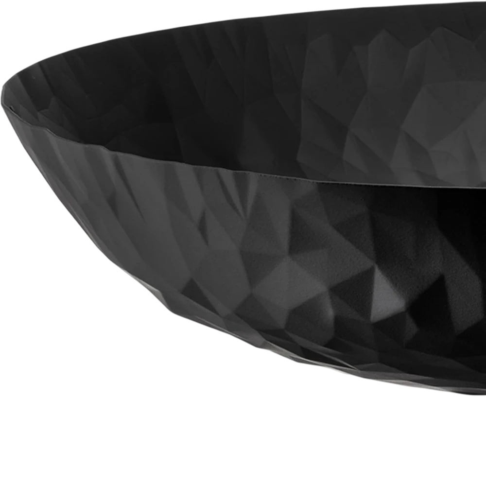 Alessi Joy No.1 black centerpiece bowl, 37cm, stylish and modern design, ideal for table decoration and serving.