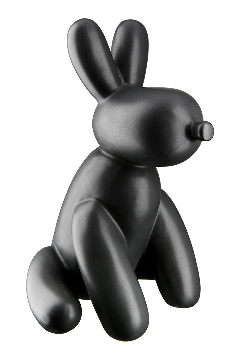 Gilde Gilde Figure Balloon Dog Lotte Black sculpture, detailed close-up of the black balloon dog figure design.