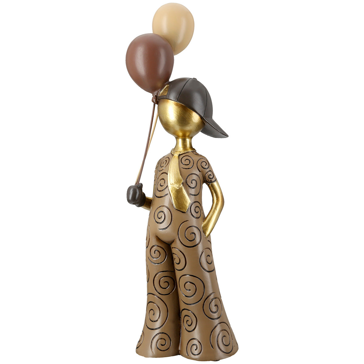 Gilde Boy Balloon figure with brown ball motif, child-themed toy with colorful design and playful appearance