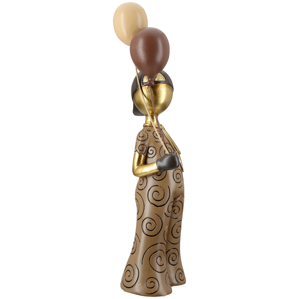 Gilde Boy Balloon figure with brown ball motif, depicting a young boy character in colorful costume on a balloon-shaped figure.