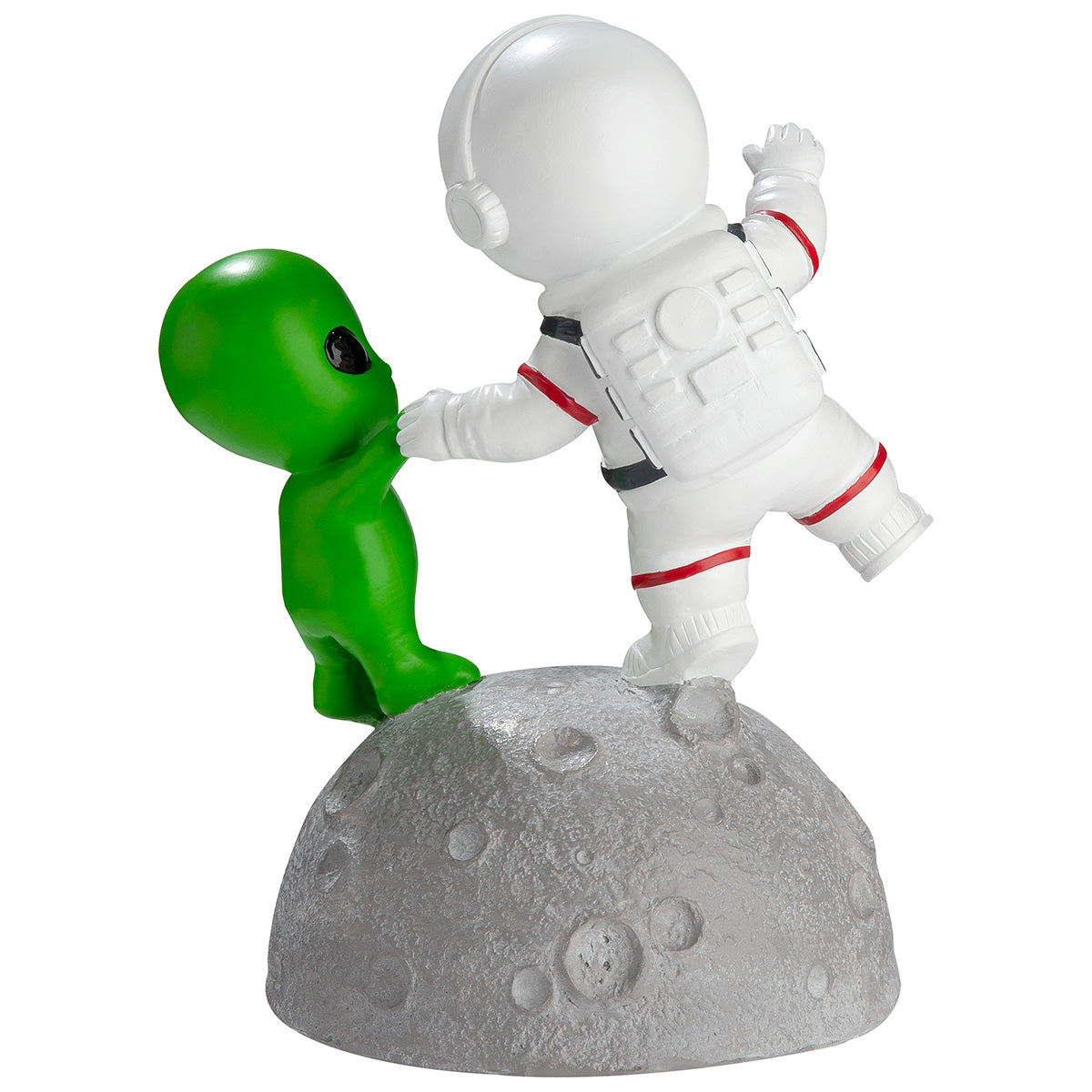 Gilde Astronaut Alien Noko figure in grey and green resin, detailed sci-fi collectible sculpture with intricate design and textured surface.