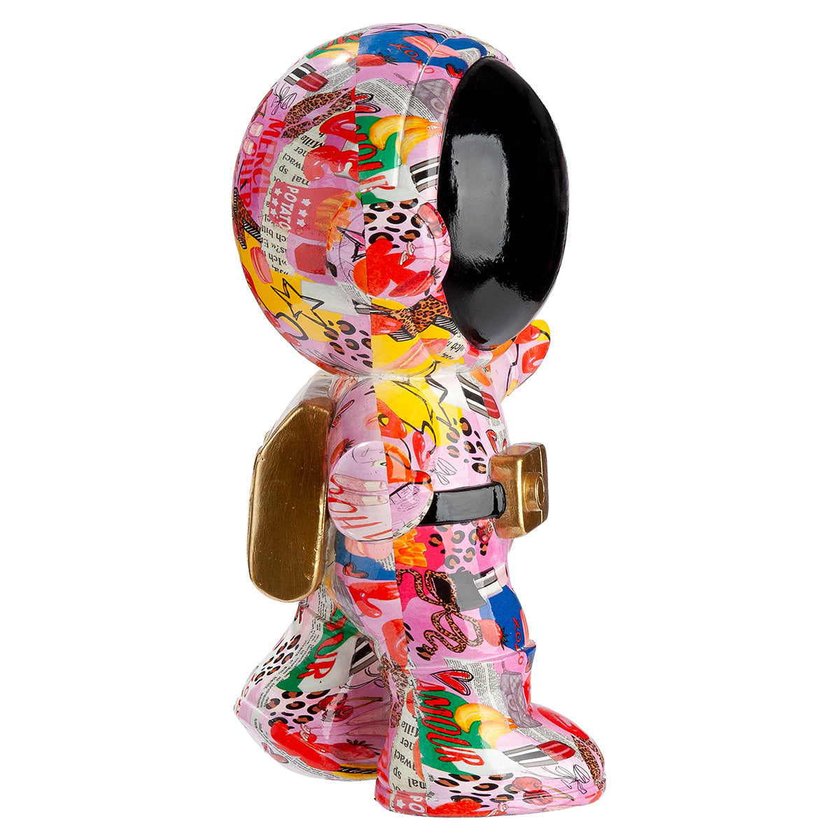 Gilde astronaut figure made of resin, detailed Ooh Lala design, showcasing a space-themed collectible sculpture.