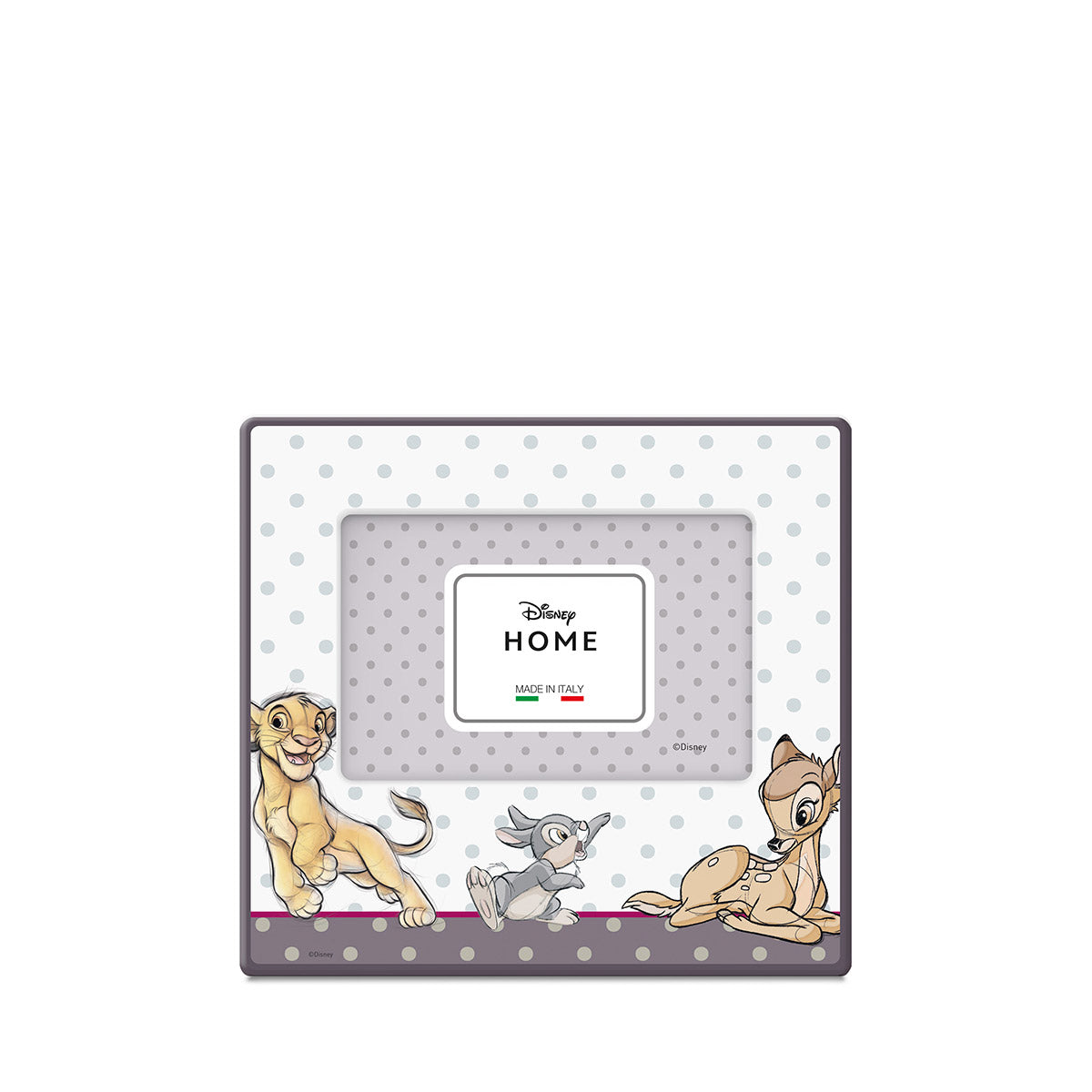 Gilde Disney Animals ceramic photo frame, 19cm, featuring colorful cartoon animal characters, ideal for displaying family photos.