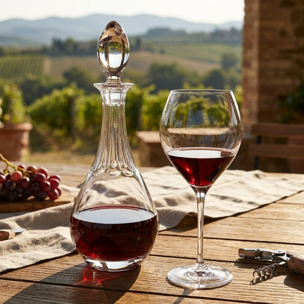 Bohemia Crystal Fiona wine decanter with elegant design and clear crystal craftsmanship, perfect for serving wine in style.