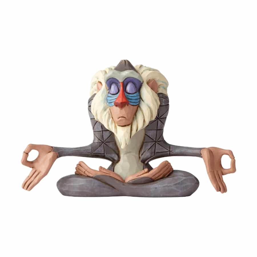 Mini Disney Traditions Rafiki figurine featuring detailed craftsmanship and vibrant colors, ideal for Disney fans and collectors.