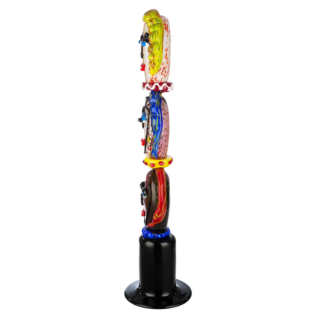 Gilde Decorative Glass Art Head Poseidos sculpture with detailed facial features and artistic design, on a neutral background.