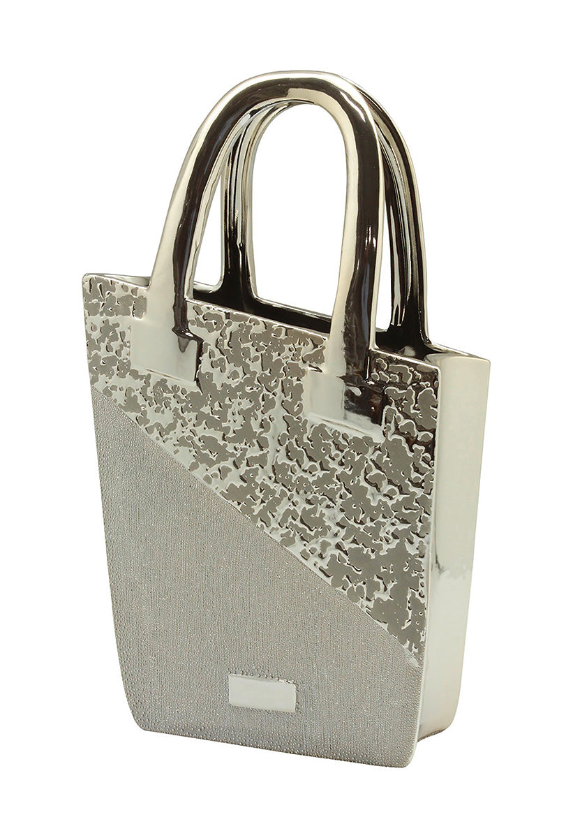 Gilde Grace Champagne 35cm vase handbag with elegant design, featuring a unique handbag shape and decorative details.
