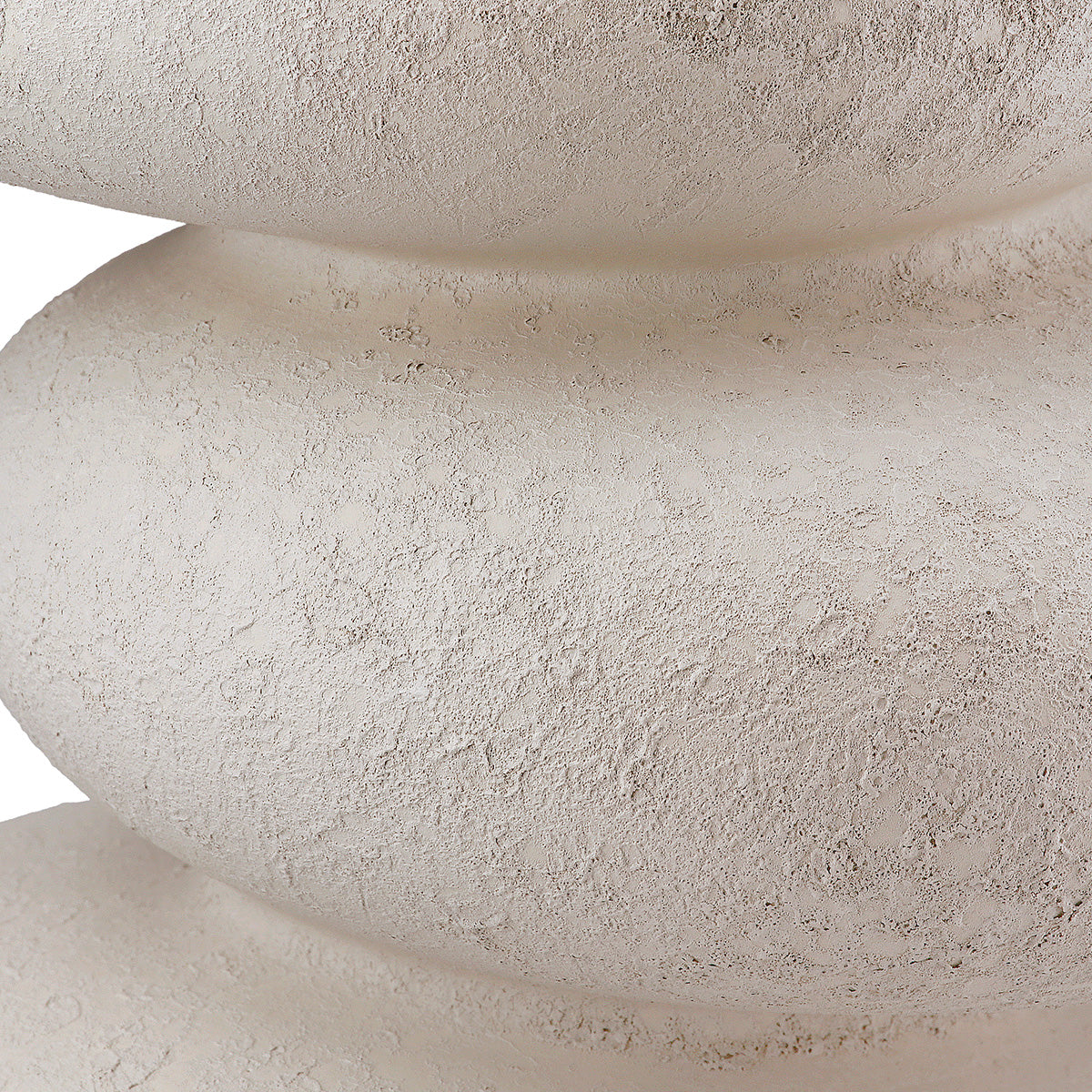 Light gray Gilde ceramic vase with a stone dome design, 29cm tall, featuring a textured surface and modern aesthetic.