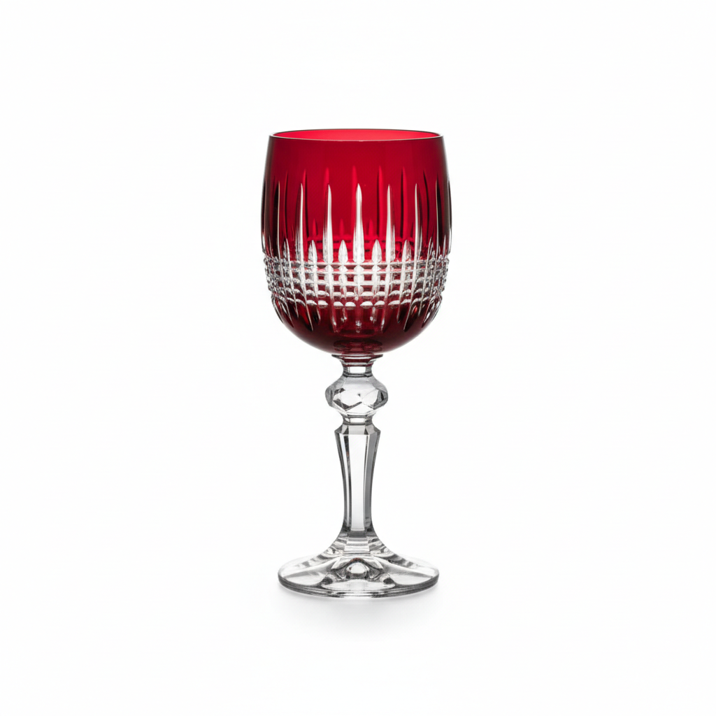 Kolglass Julia Ruby Wine 200ml glass featuring vibrant ruby-colored wine in a clear glass container.