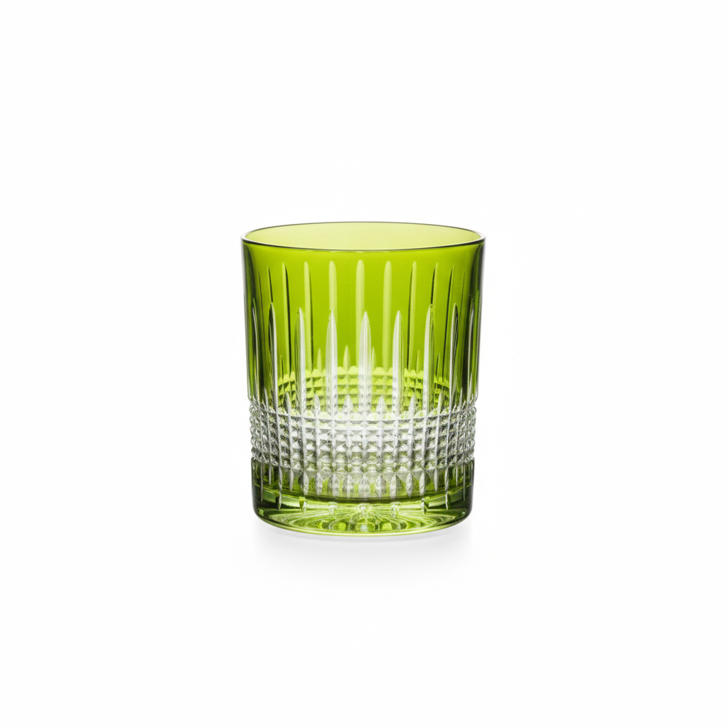 Green Kolglass Julia Whisky glass with 320ml capacity, featuring a sleek design and clear glass construction.