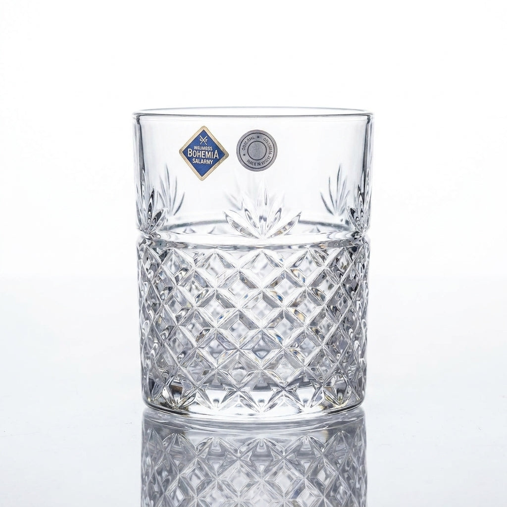 Set of six Bohemia Crystal Bohemia Grace exclusive 290ml tumblers with elegant design, perfect for serving beverages.
