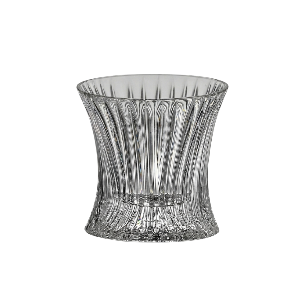 Set of six Bohemia Crystal Whisky Tumblers with an Orcan design, showcasing elegant, clear glassware for spirits and cocktails.