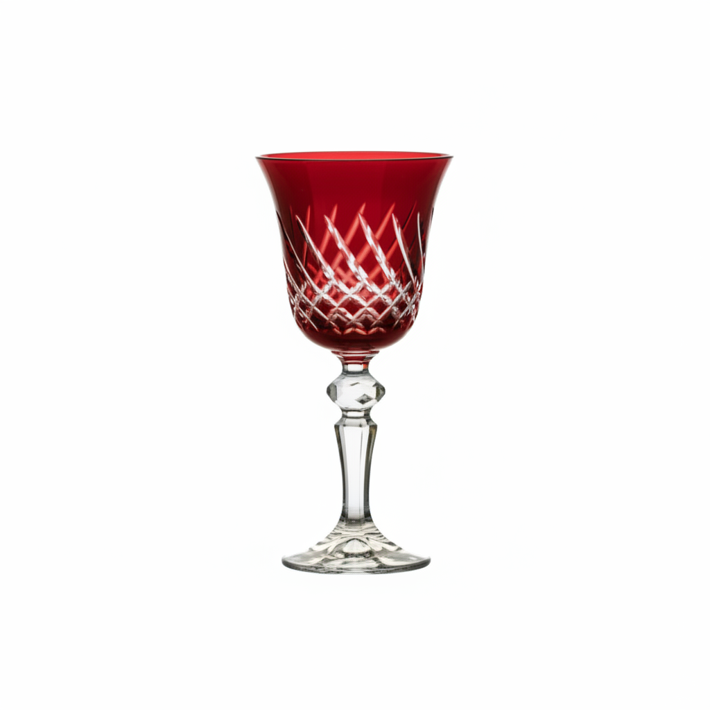 Kolglass Julia Ruby wine glass 170ml, clear glass with a rounded bowl and stem, designed for wine tasting and serving.