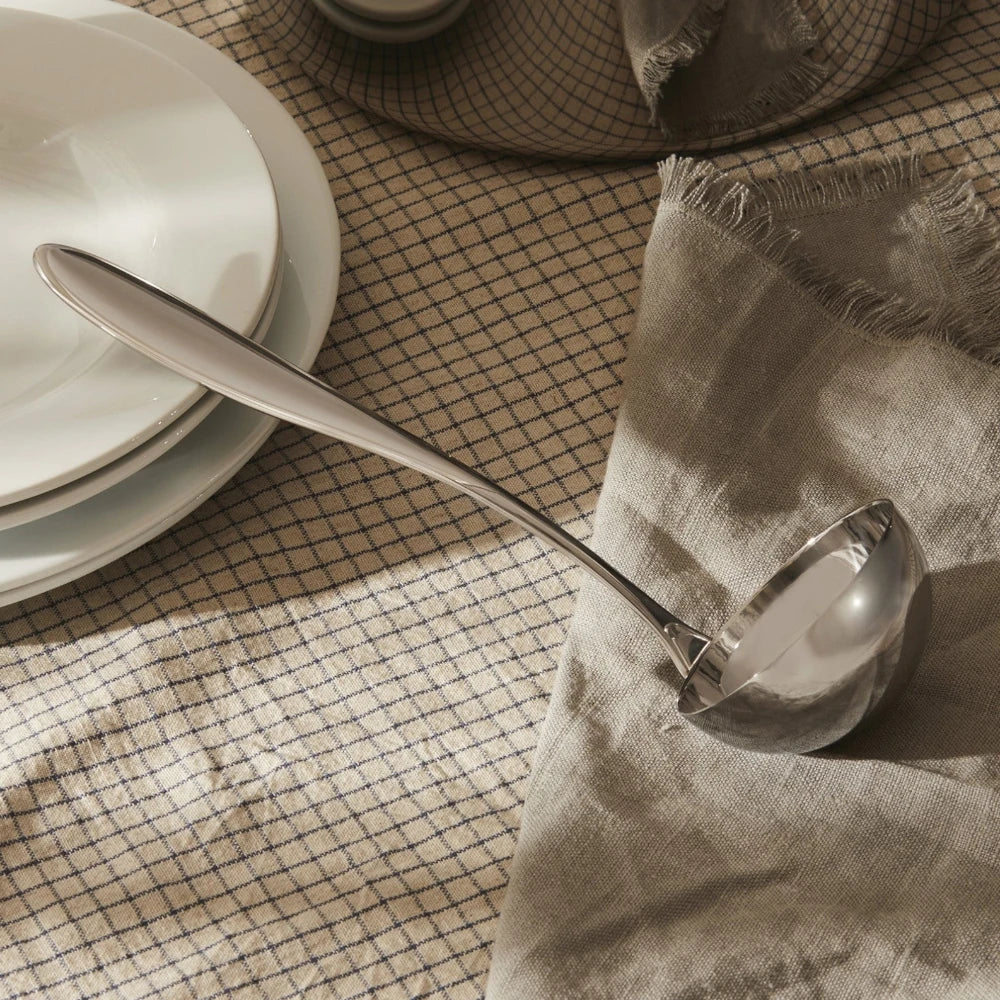 Alessi Ladle Mami in stainless steel with a sleek, ergonomic handle, ideal for serving soups and broths.