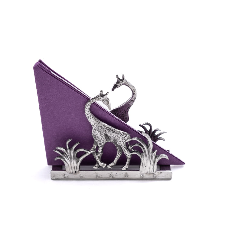 Earth Angel giraffe-shaped serviette holder with a decorative design, perfect for table settings and kitchen decor.