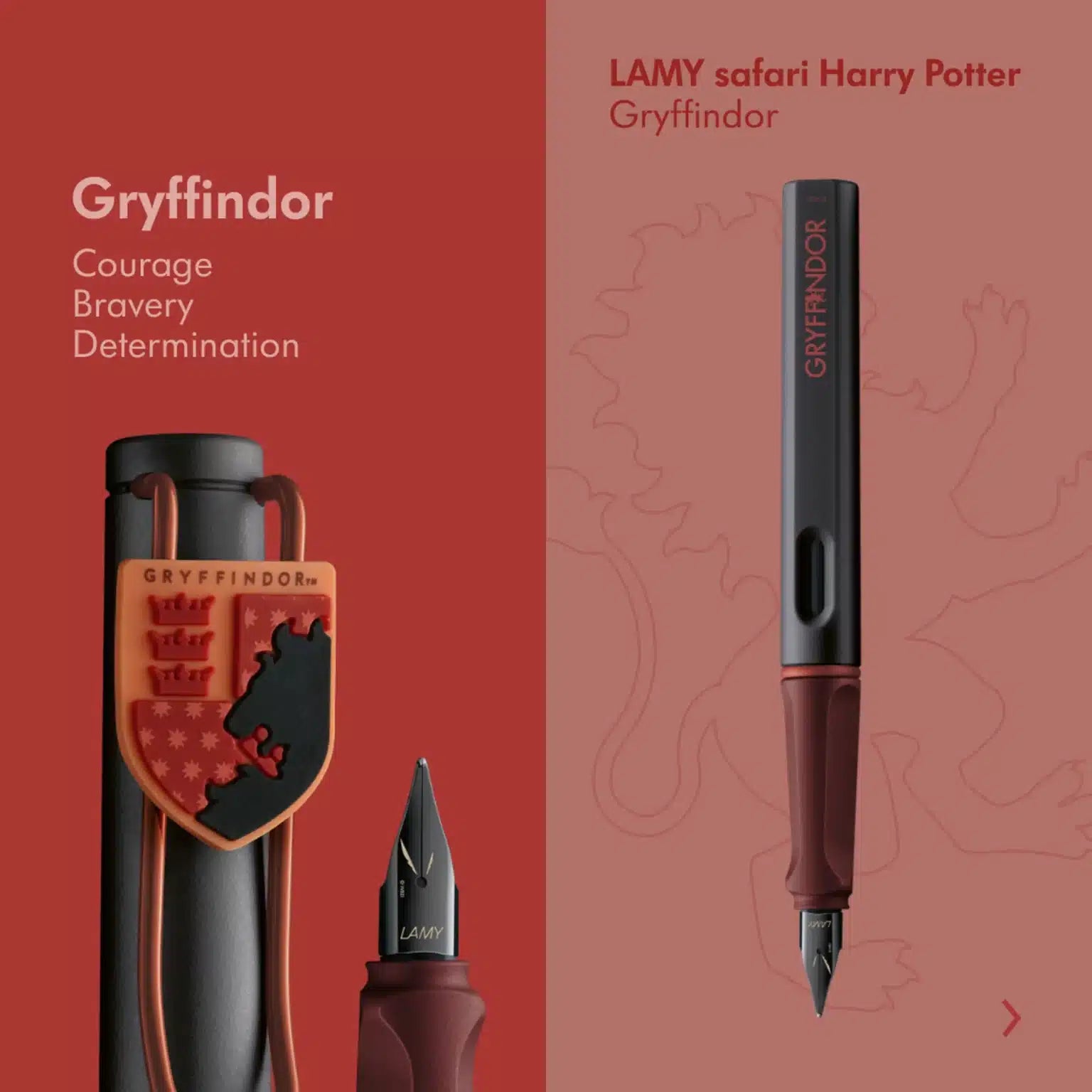 Lamy x Harry Potter Safari Special Edition fountain pen set with wizard-themed design and matching ink bottles.