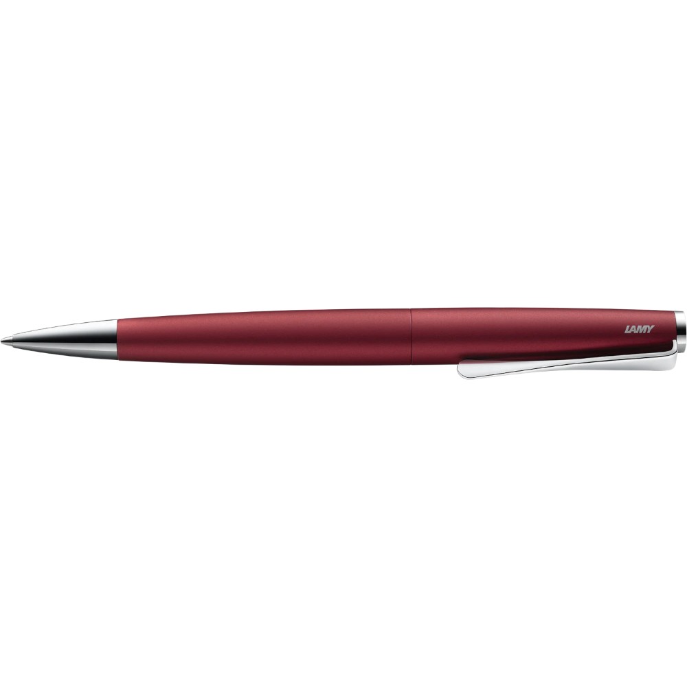 Lamy Studio ballpoint pen with sleek metal body and modern design, showcasing smooth writing tip and stylish finish.