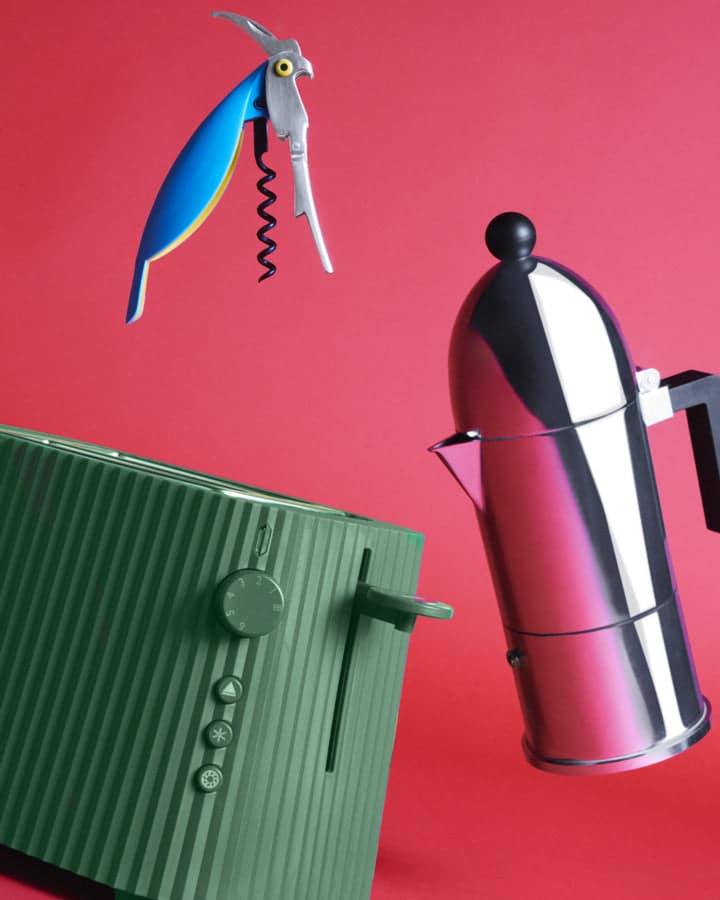 Alessi 2 Slice Toaster Plisse Green -Alessi