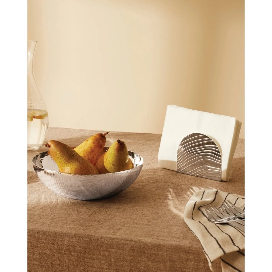 Alessi Bowl Veneer Stainless Steel 21cm -Alessi