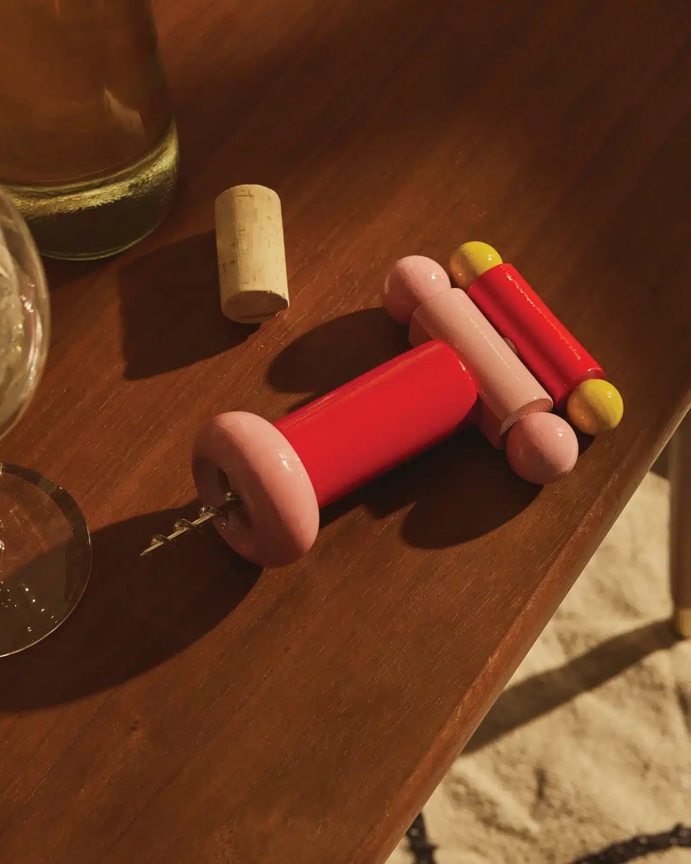 Alessi Corkscrew Red, Pink & Yellow -Alessi