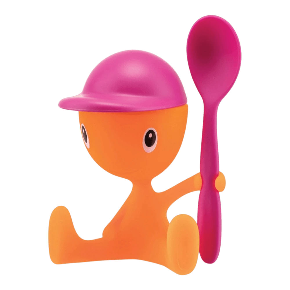 Alessi Egg Cup & Spoon Cico Pink -Alessi