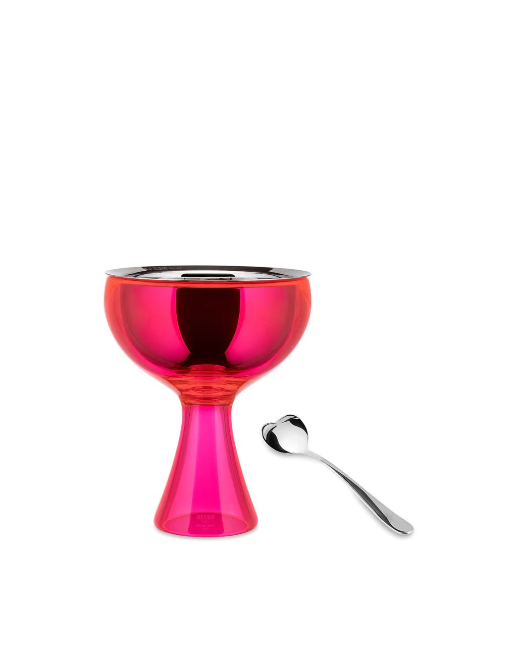 Alessi Ice Cream Bowl & Spoon Big Love Pink -Alessi