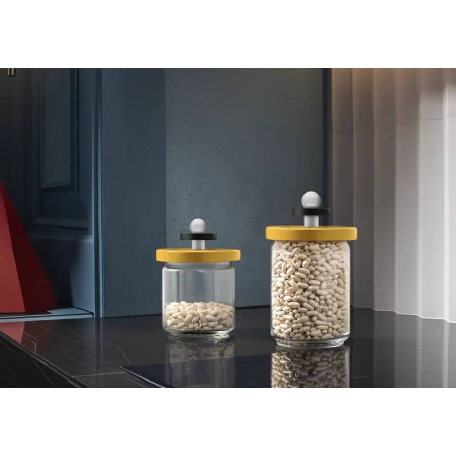 Alessi Jar Yellow/Black/White 17cm -Alessi