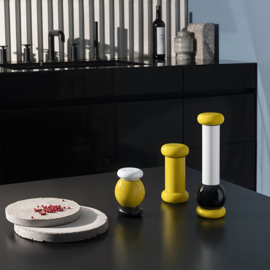 Alessi Pepper/Salt/Spice Mill Yellow/Black/White -Alessi