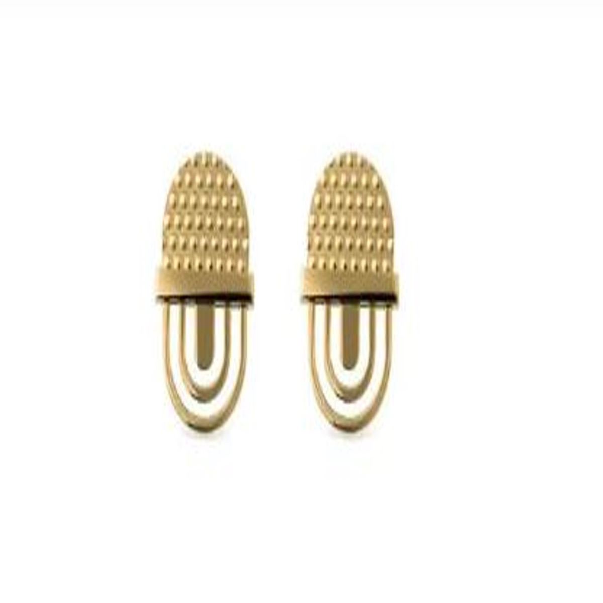 Alessi Pierced Earrings Fresta Hypoallergenic PVD Gold -Alessi