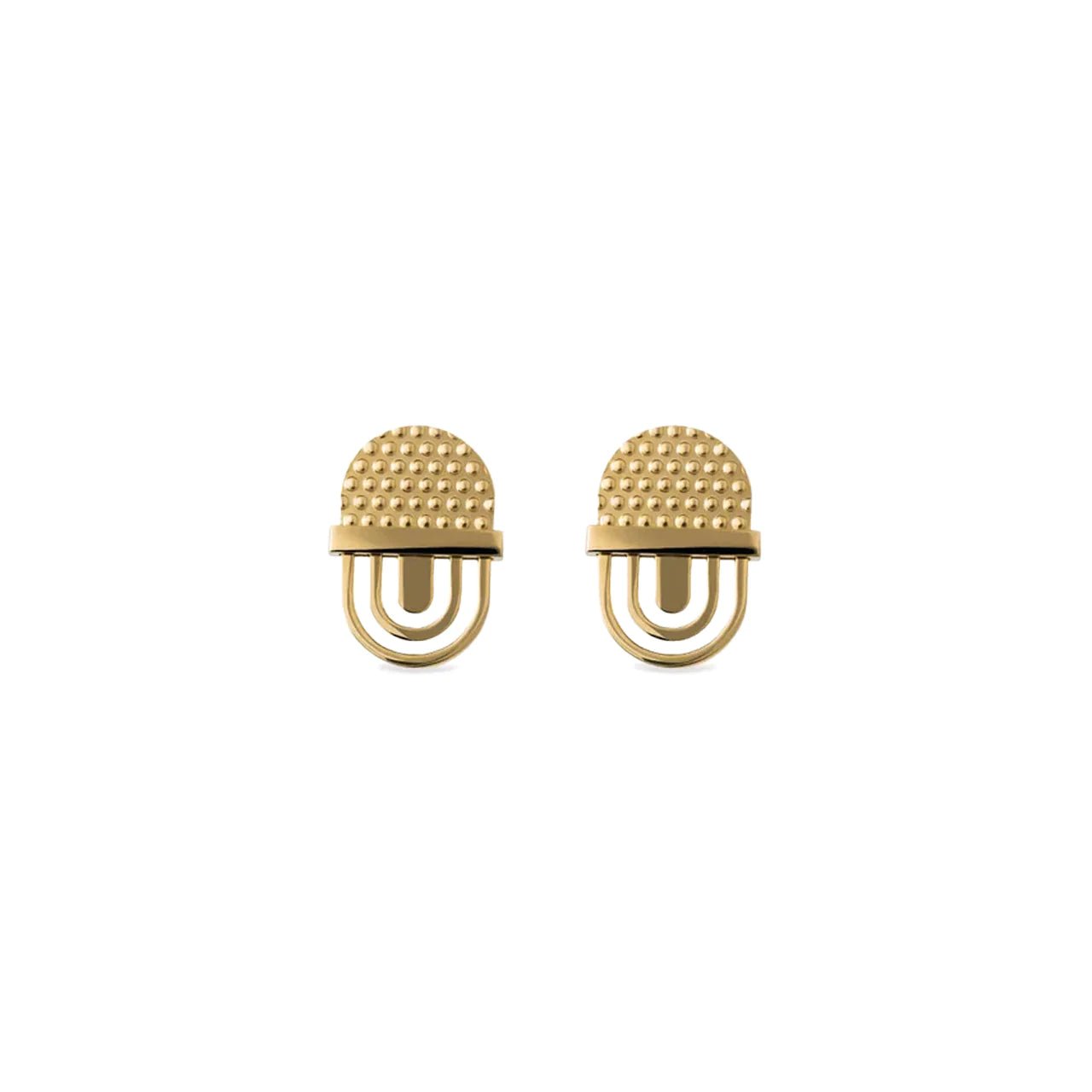 Alessi Pierced Earrings Fresta Hypoallergenic PVD Gold -Alessi