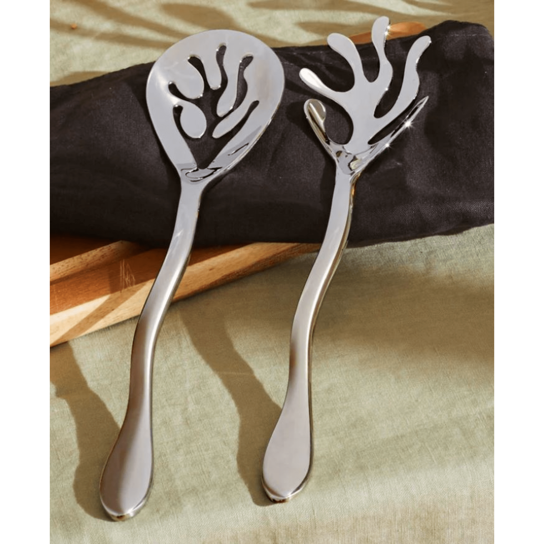 Alessi Salad Set Mediterraneo Stainless Steel -Alessi