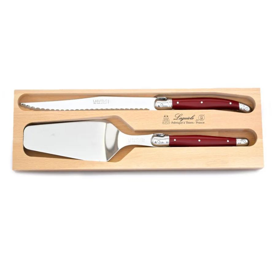Andre Verdier Cake Server & Knife Set - Cherry Red -Verdier