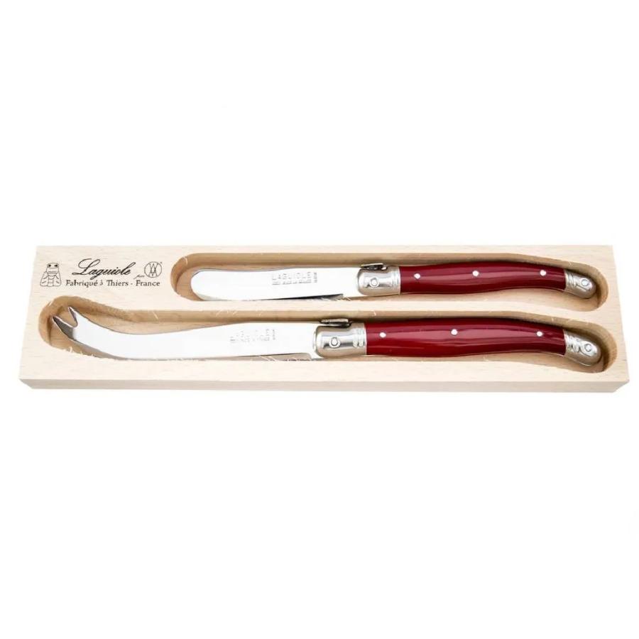 Andre Verdier Cheese & Butter Knife Set, Set of 2 - Cherry Red -Verdier
