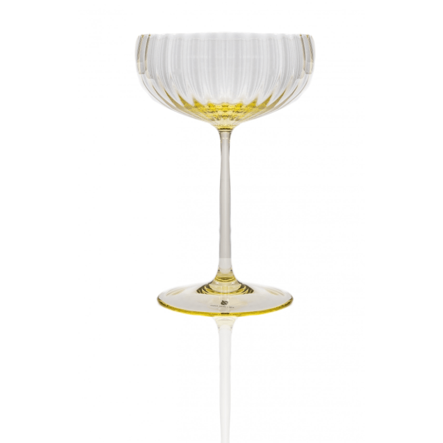 Anna Von Lipa Lyon Champagne Saucer Citron (Set of 2) -Spilhaus
