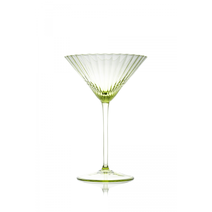 Anna Von Lipa Lyon Martini glass Olivegreen (Set of 2) -Spilhaus