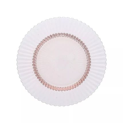 ARCHIE Glass Plate Flat 21.5cm Pink Set of 4 -United Tables