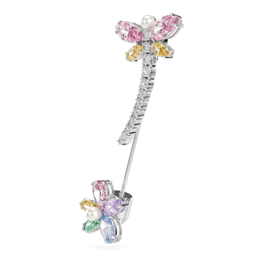 Ariana Grande x Swarovski brooch, Mixed cuts, Dragonfly, Multicolored, Rhodium plated -Swarovski