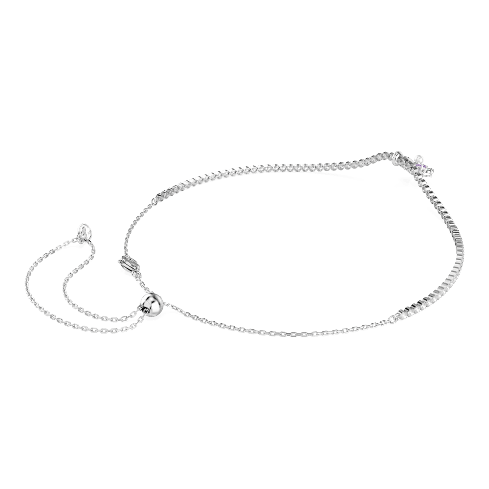 Ariana Grande x Swarovski choker, Mixed cuts, Flower, Multicolored, Rhodium plated -Swarovski