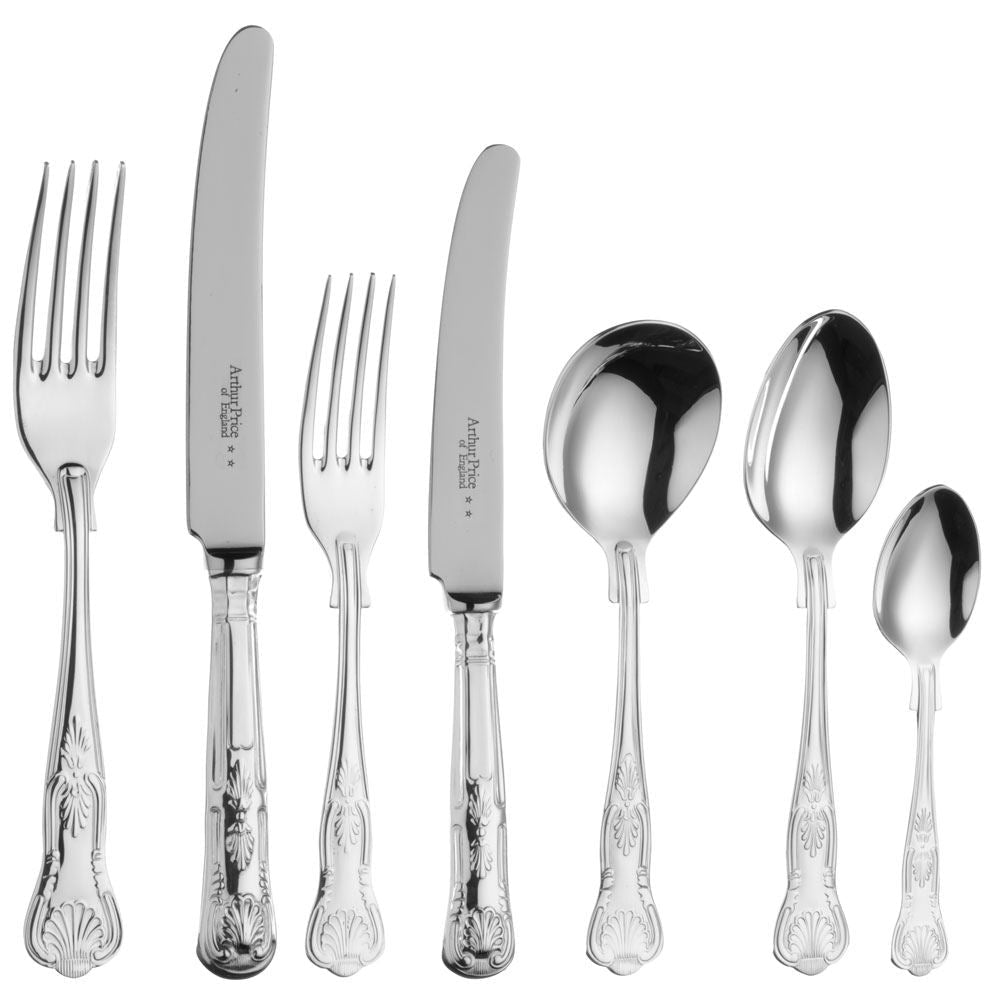 Arthur Price Cutlery Canteen Set Kings 124 Piece Stainless Steel -Arthur Price
