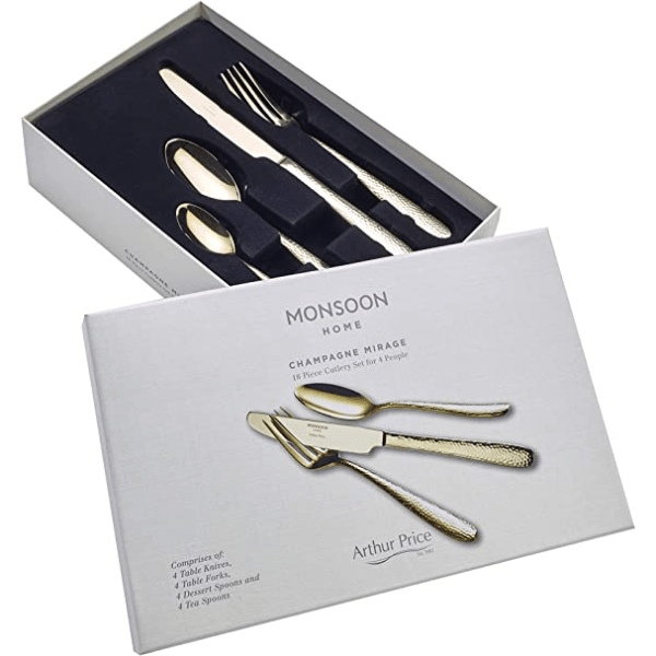 Arthur Price Cutlery Champagne Monsoon Mirage 16pc Box Set -Arthur Price