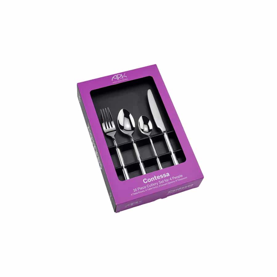 Arthur Price Cutlery Contessa 16 Piece Box Set Stainless Steel -Arthur Price