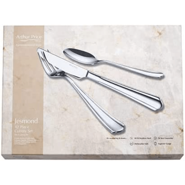 Arthur Price Cutlery Jesmond 42pc Box Set Stainless Steel -Arthur Price